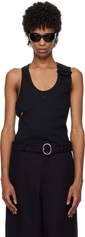 Photo: Courrèges Black 90's Rib Cut Out Tank Top