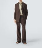 Frescobol Carioca Emilio herringbone denim shirt