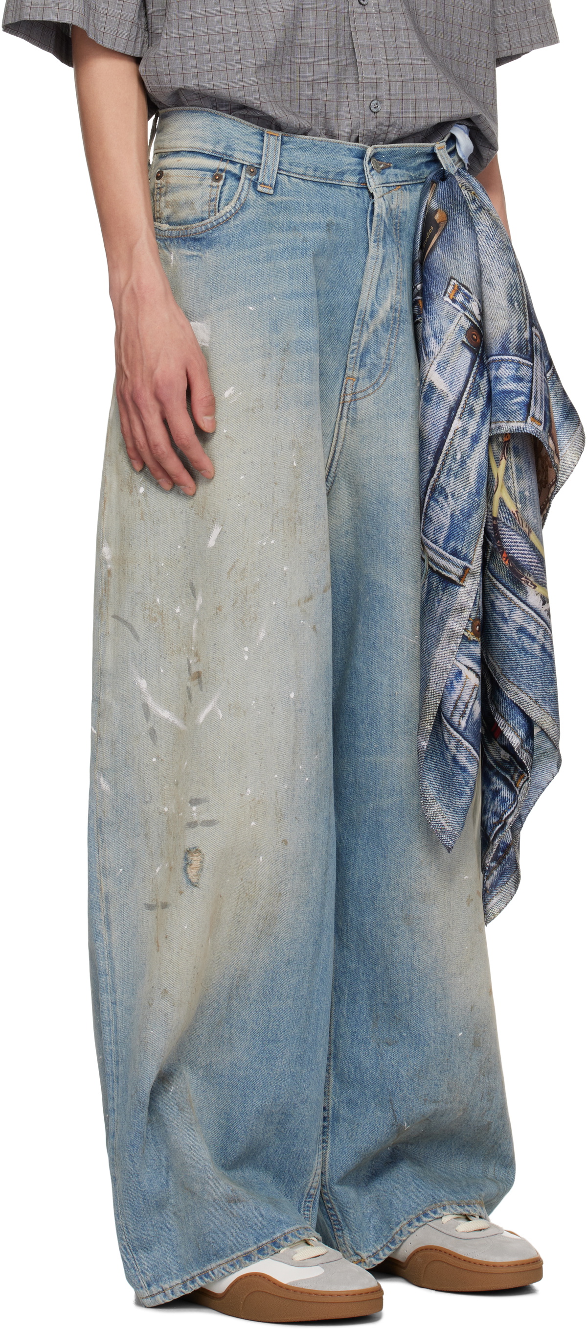 ★Acne Studios★25SS 新作★2023M Denim Pants Mid Blue JEANS Acne Studios - Loose fit jeans - 2023 - Black/mid blue