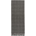 Comme des Garcons Homme White and Black Wool Scarf
