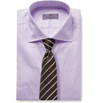 CANALI - Slim-Fit Cutaway-Collar Cotton-Twill Shirt - Pink