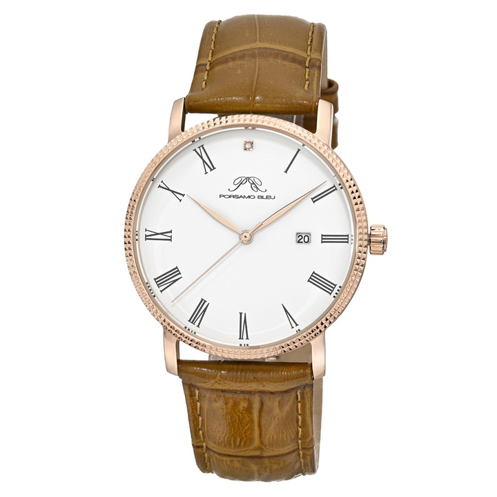 Photo: Porsamo Bleu Veritas 1 Quartz White Dial Mens Watch 1361EVEL