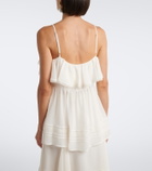 Xu Zhi Ruffled lace-trimmed top