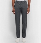 Incotex - Slim-Fit Garment-Dyed Linen and Cotton-Blend Chinos - Men - Charcoal