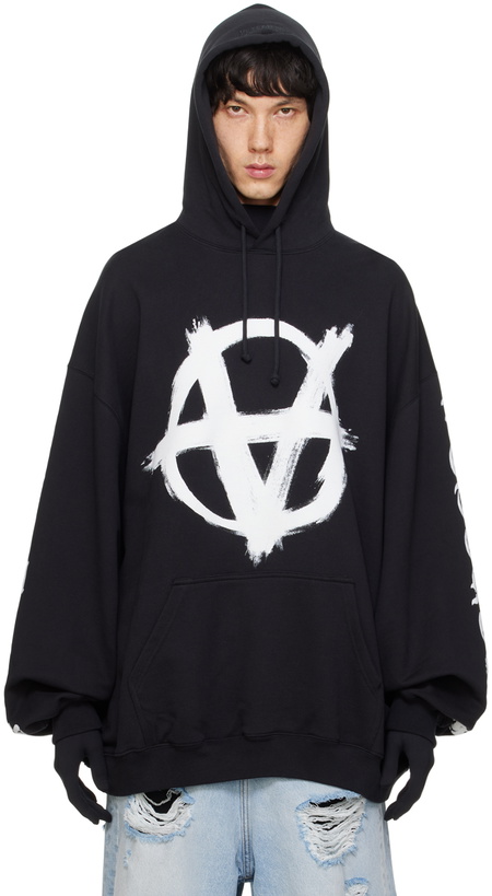 Photo: VETEMENTS Black Double Anarchy Hoodie