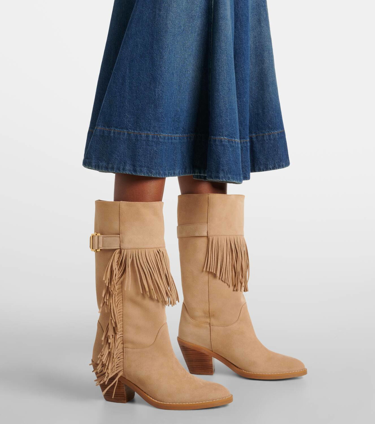 See By Chloé Santiag 65 suede knee-high boots