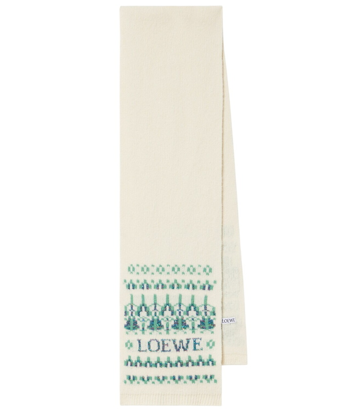 Photo: Loewe Logo sequined wool-blend jacquard scarf