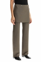 PALOMA WOOL lander pants with overlapping skirt overlay Beige