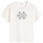 Bode Women's Diamond Monogram T-Shirt in Cream