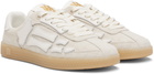 AMIRI Off-White Croc Debossed Pacific Bones Sneakers