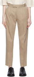 ZEGNA Beige Pleated Trousers