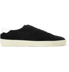 Saint Laurent - SL/06 Court Classic Leather-Trimmed Suede Sneakers - Men - Black