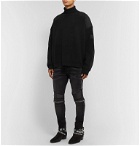 AMIRI - Twill-Trimmed Wool and Cashmere-Blend Rollneck Sweater - Black