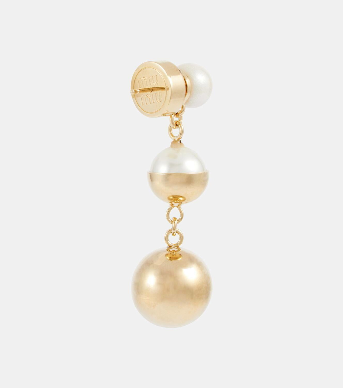 Miu Miu Faux pearl drop earrings