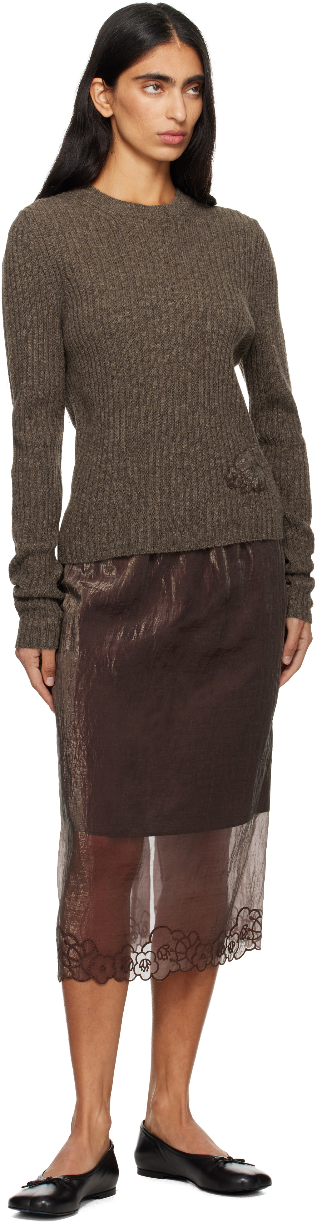 Cecilie Bahnsen Brown Blas Sweater