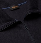 Chimala - Ribbed Cotton Half-Zip Sweater - Blue