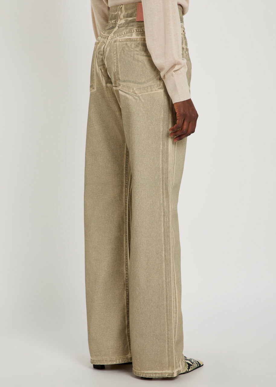 Acne Studios Two-toned Wide-leg Jeans Sage