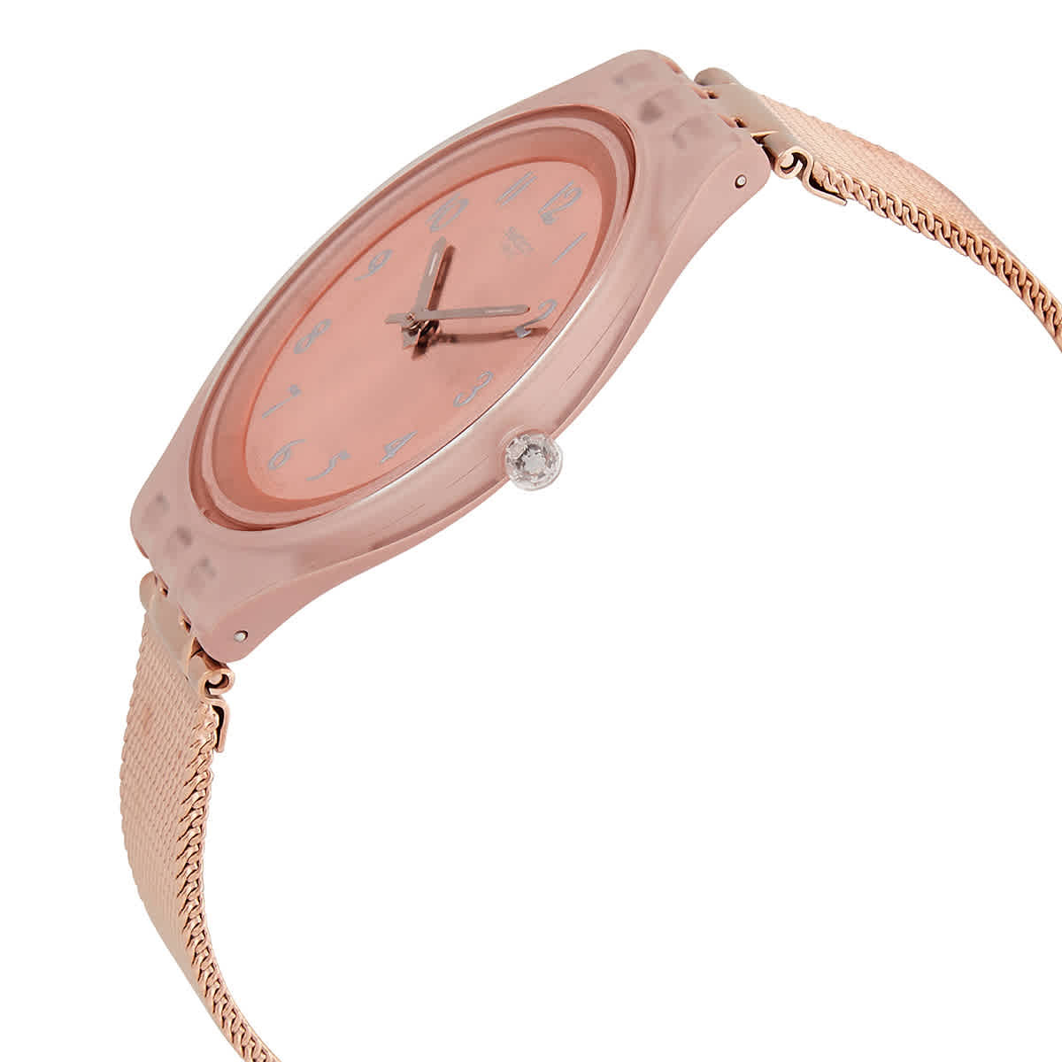 Swatch Skinchic Quartz Pink Dial Ladies Watch SVUP100M