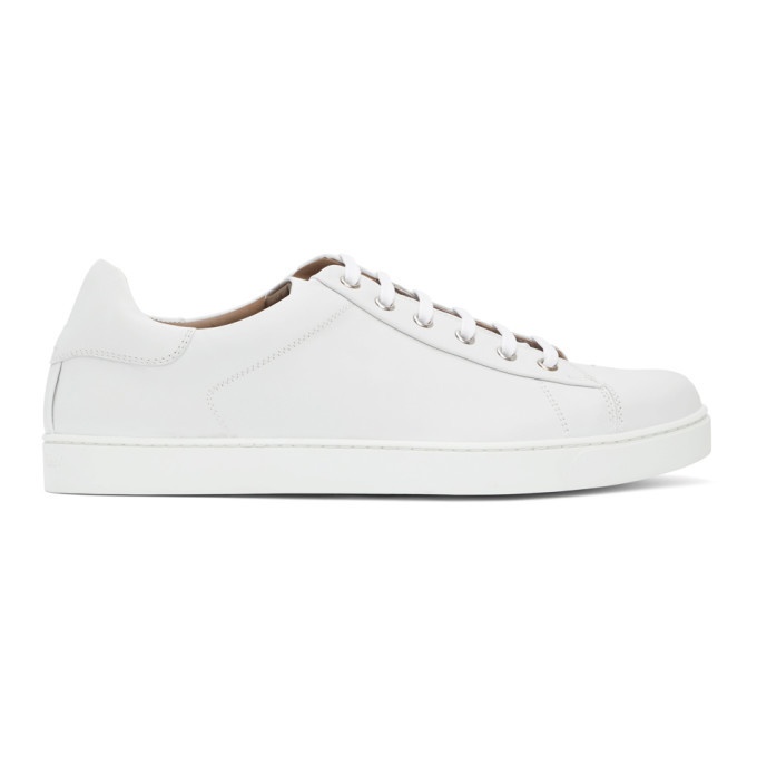 Photo: Gianvito Rossi White Leather Low-Top Sneakers
