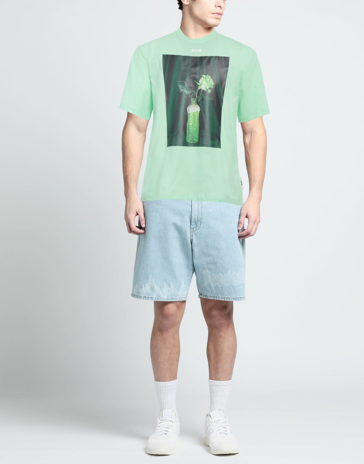 Msgm Mens T-shirt Light in Green