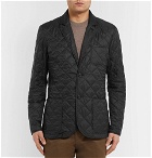 Dunhill - Leather-Trimmed Quilted Shell Blazer - Men - Black
