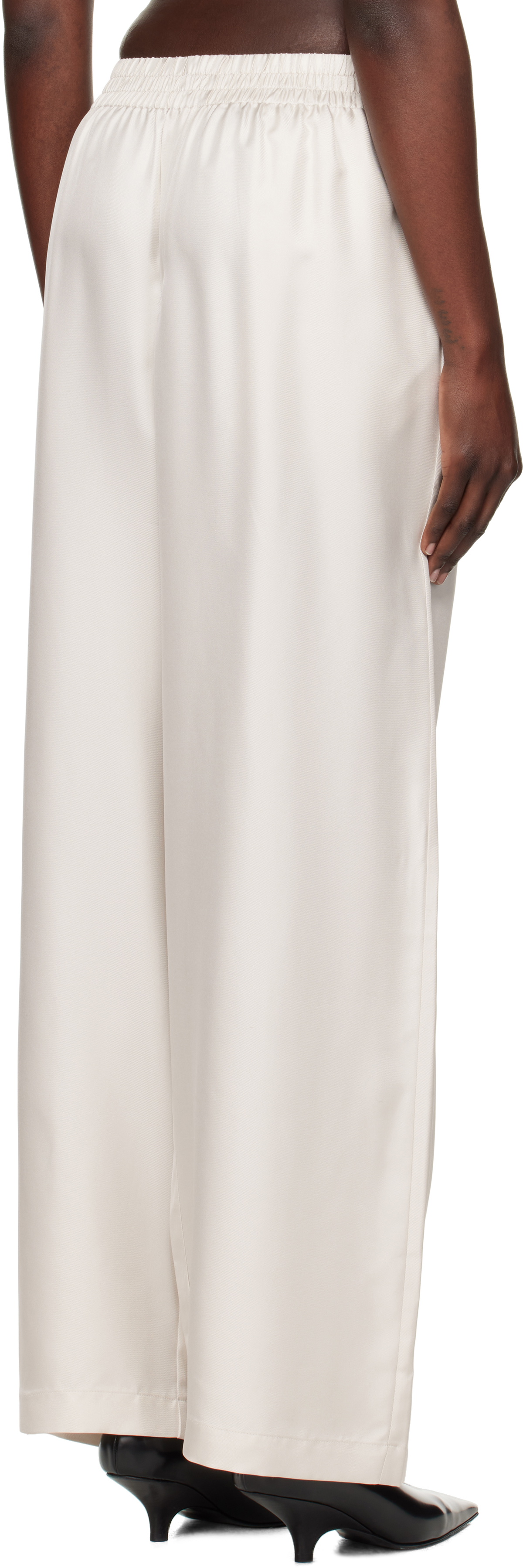 LISA YANG Off-White Wide-Leg Lounge Pants