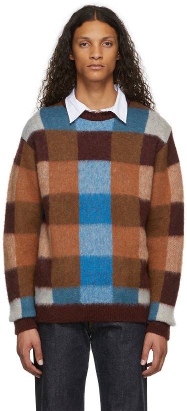 Photo: Awake NY Multicolor Checkered Mohair Sweater