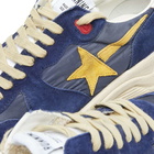 Golden Goose Men's Running Sole Sneakers in Blue/Mustard/White