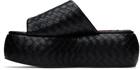 SIMONMILLER Black Woven Cloudy Platform Sandals
