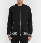 Balmain - Logo-Jacquard Loopback Cotton-Jersey Zip-Up Sweatshirt - Men - Black