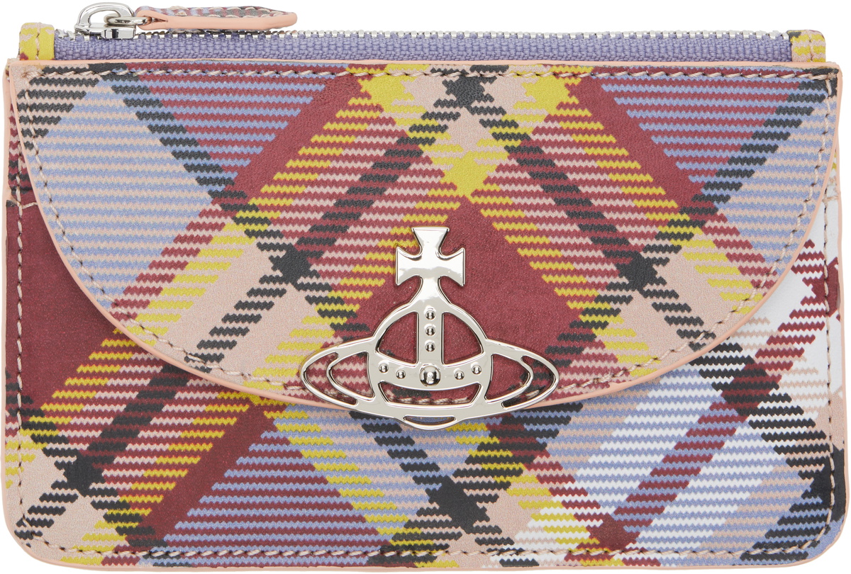 ◆Vivienne Westwood◆タータン HALF MOON カードケース Vivienne Westwood Black Half Moon Card Holder Vivienne Westwood
