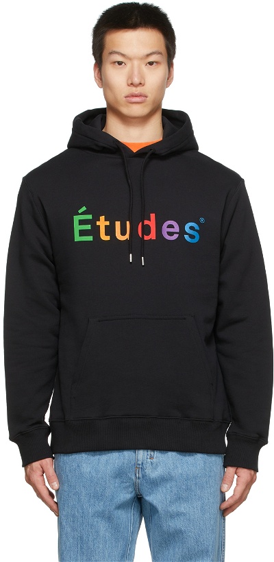 Photo: Études Black & Multicolor Klein Logo Hoodie