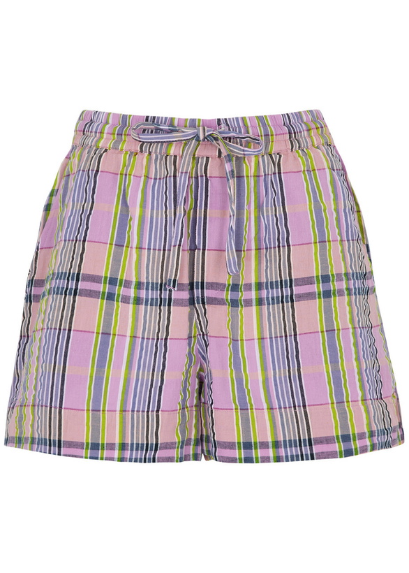Photo: Damson Madder Cindy Checked Cotton Shorts Lilac