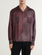 Maison Margiela - Paisley-Print Satin Shirt - Burgundy