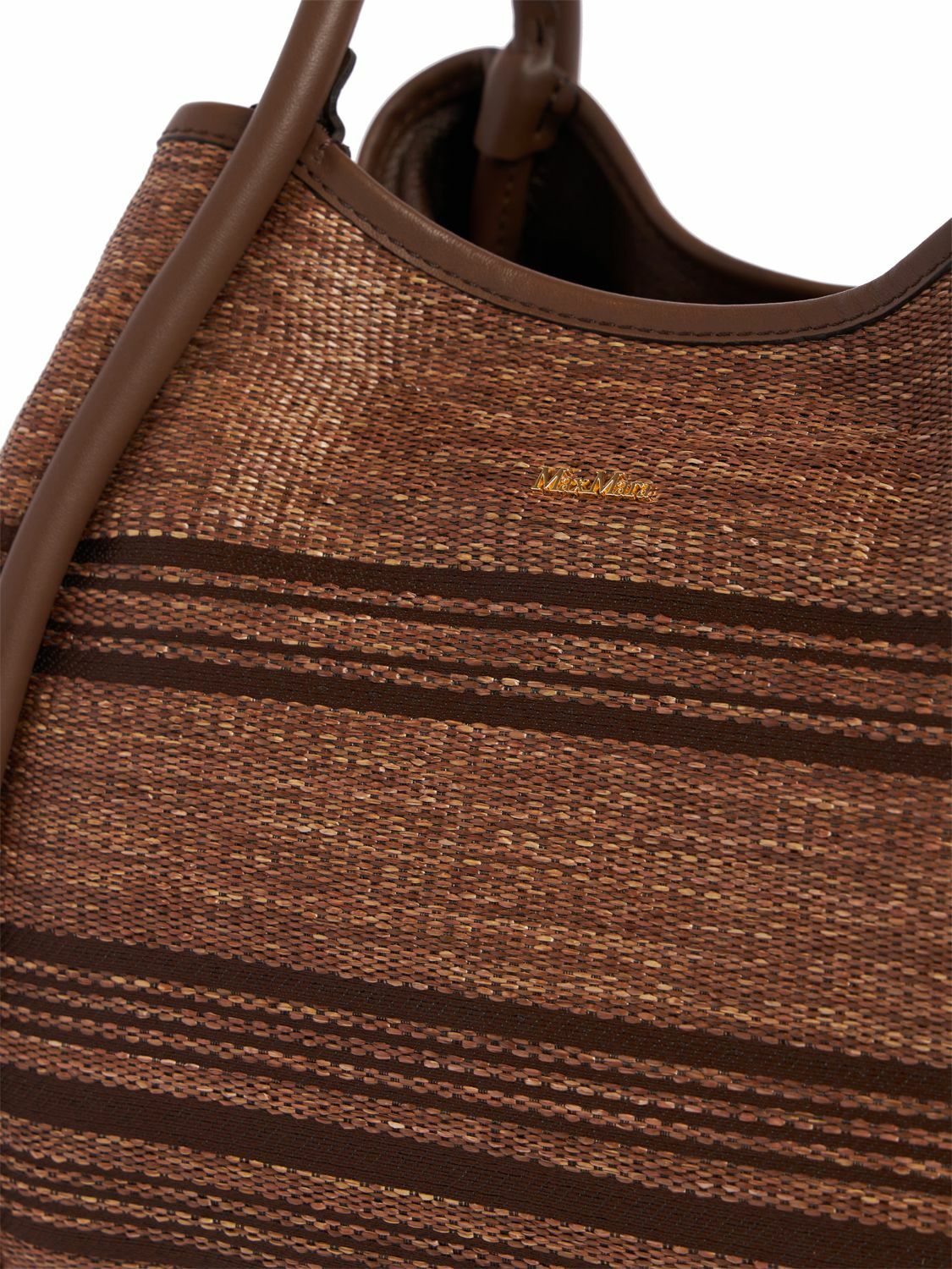 MAX MARA - Small Marine Striped Raffia Effect Bag Max Mara