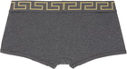 Versace Underwear Gray Greca Border Boxer Briefs