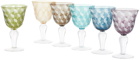 POLSPOTTEN Multicolor Blocks Wine Glass Set