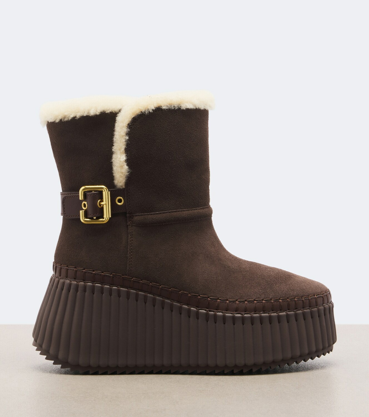 Chloé Nama suede platform ankle boots