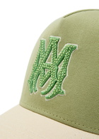 Amiri Embellished MA Logo-appliquéd Canvas cap - Green - One Size
