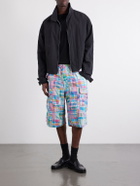 Beams Plus - Beach Straight-Leg Patchwork Checked Cotton Cargo Shorts - Multi