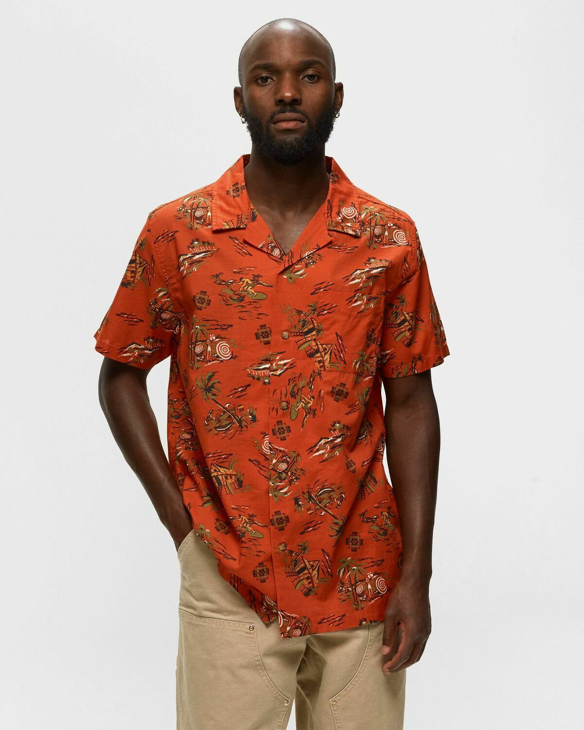 Pendleton Aloha Shirt Red - Mens - Shortsleeves Pendleton