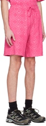 Marine Serre Pink Moon Sponge Shorts