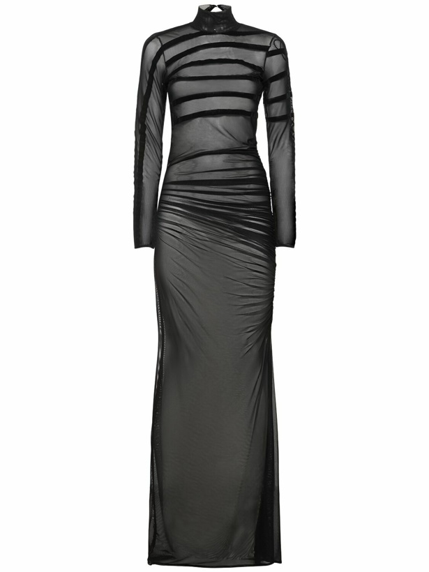 Photo: JEAN PAUL GAULTIER Draped Mesh Long Dress