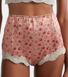 Dolce&Gabbana Floral silk and cotton-blend briefs