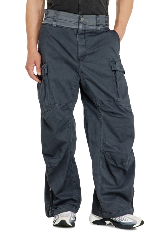 Photo: Diesel Cargo pants in cotton and nylon - Pants Mens in Blue