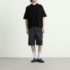 Homme Plissé Issey Miyake Men's Pleat Short Sleeve Shirt in Black