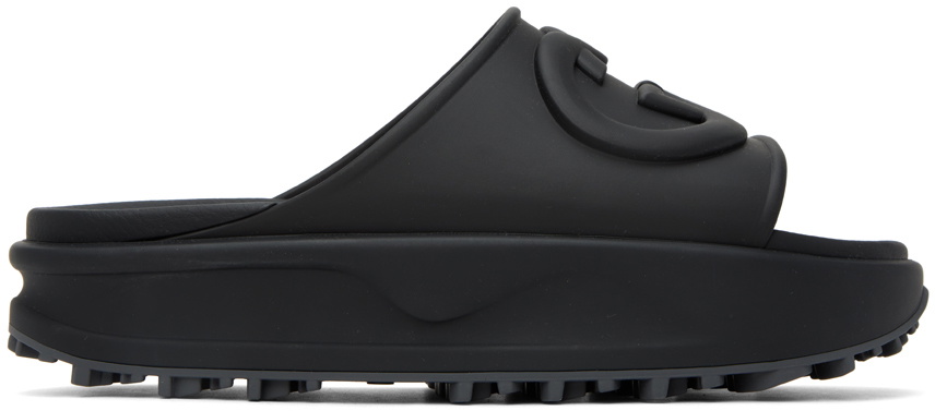 Gucci Black Interlocking G Slide Sandals Gucci