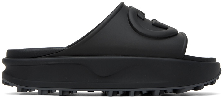 Photo: Gucci Black Interlocking G Slide Sandals