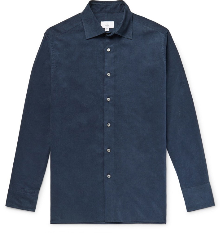 Photo: Dunhill - Cotton-Corduroy Shirt - Men - Storm blue