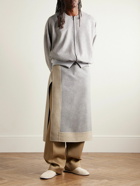 Fear of God - Two-Tone Double-Faced Virgin Wool and Cashmere-Blend Wrap Skirt - Gray